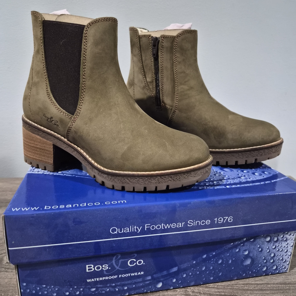 Bos. & Co. Women's Khaki Ankle Booties